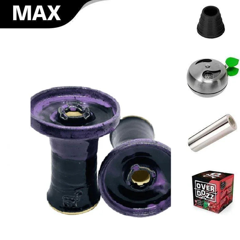 Alpaca Rook Hookah Bowl - Purple Black - shishagear - UK