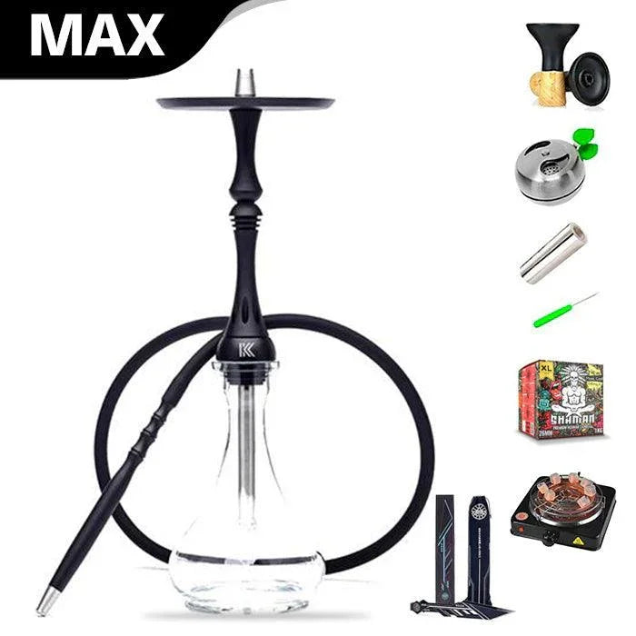 Alpha Hookah Kappa Set - Matt Black - shishagear - UK Shisha Hookah Black Friday