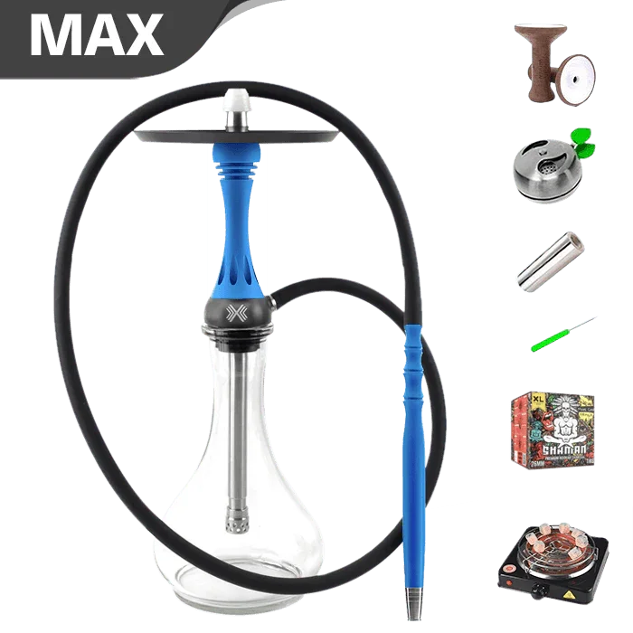 Alpha Hookah X Set - Blue Matt - shishagear - UK Shisha Hookah