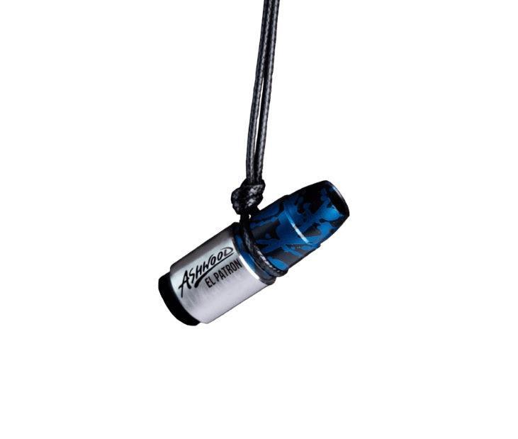 Ash Wood Personal Mouthpiece 'El Patron' (Candy Blue) - shishagear - UK Shisha Hookah Black Friday