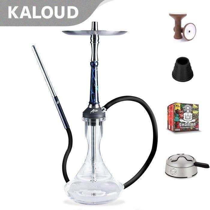 Ash Wood Atomic Hookah - Candy Blue Splash - shishagear - UK Shisha Hookah Black Friday