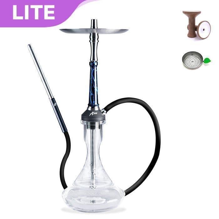 Ash Wood Atomic Hookah - Candy Blue Splash - shishagear - UK Shisha Hookah Black Friday