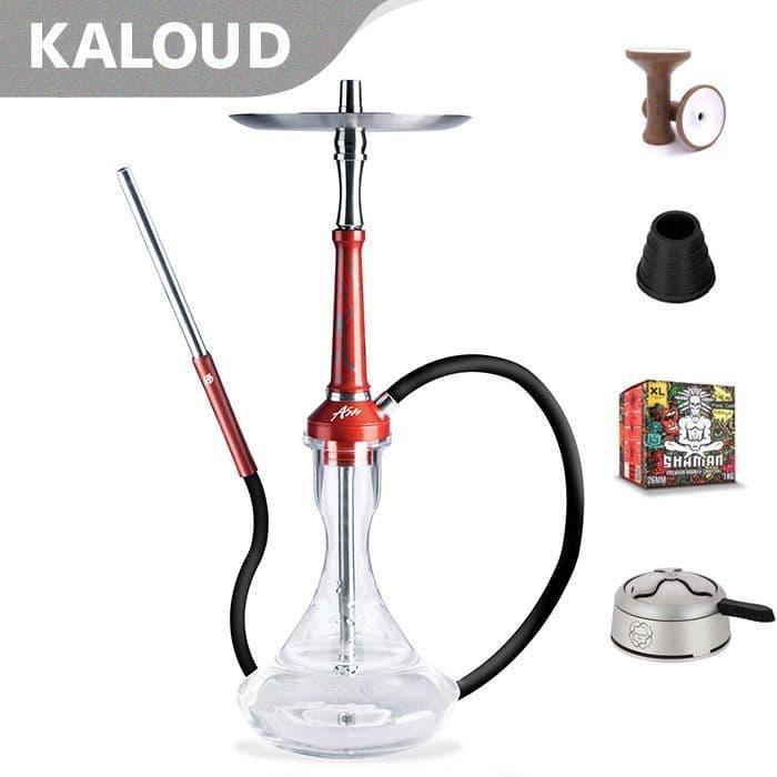 Ash Wood Atomic Hookah - Candy Red Splash - shishagear - UK Shisha Hookah Black Friday