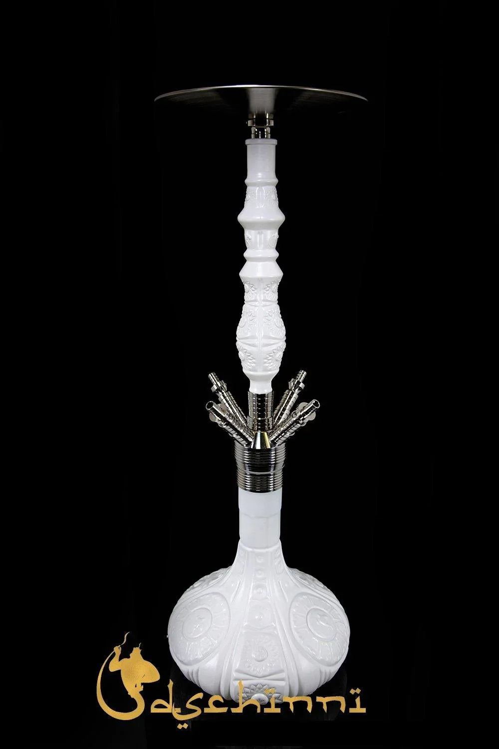 Dschinni Baba Crystal White Silver Hookah - shishagear - UK Shisha Hookah Black Friday