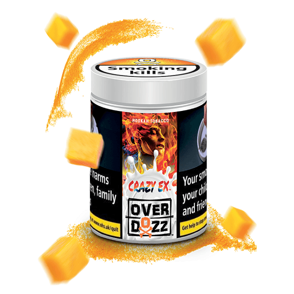 OverDozz Crazy Ex (Indian Spicy Mango) Flavour - shishagear - UK Shisha Hookah Black Friday