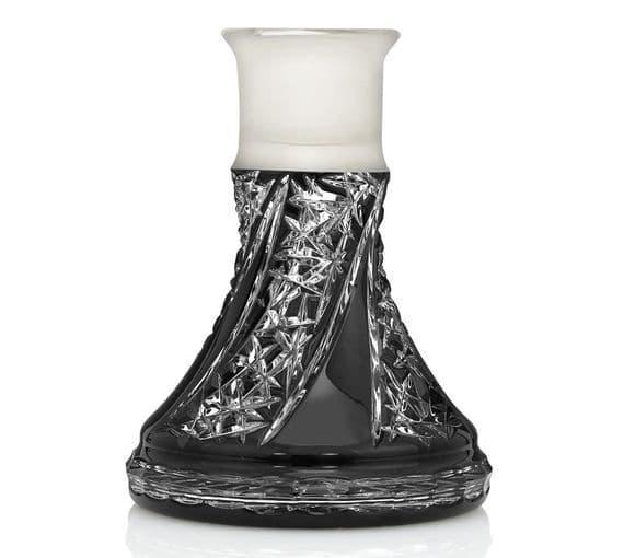 Caesar X Moze Crystal Bohemia Base - Fan Cut Mini (Black Frost) - shishagear - UK Shisha Hookah