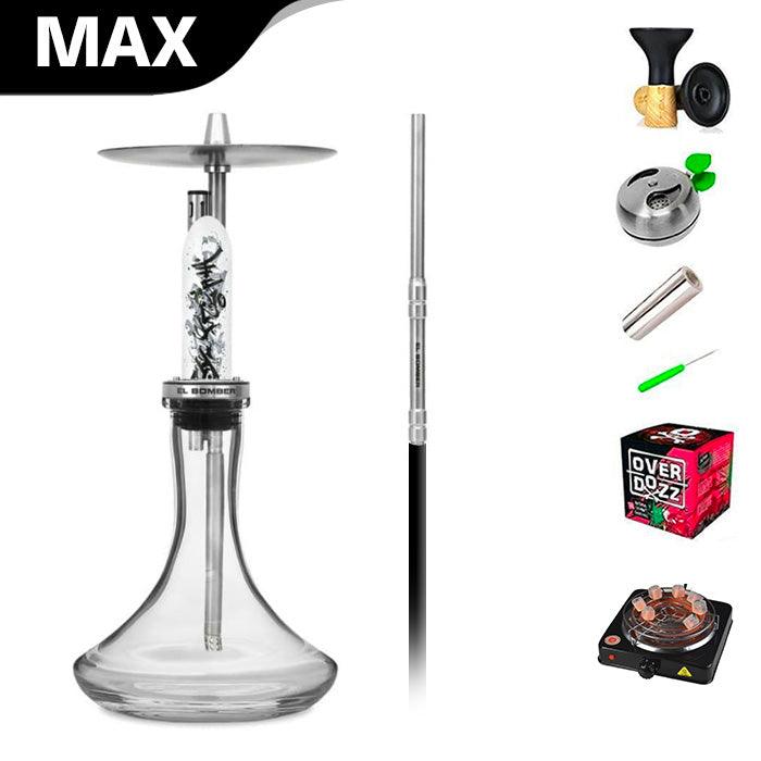 El Bomber Shisha With Base - Calligraphy - shishagear - UK Shisha Hookah Black Friday