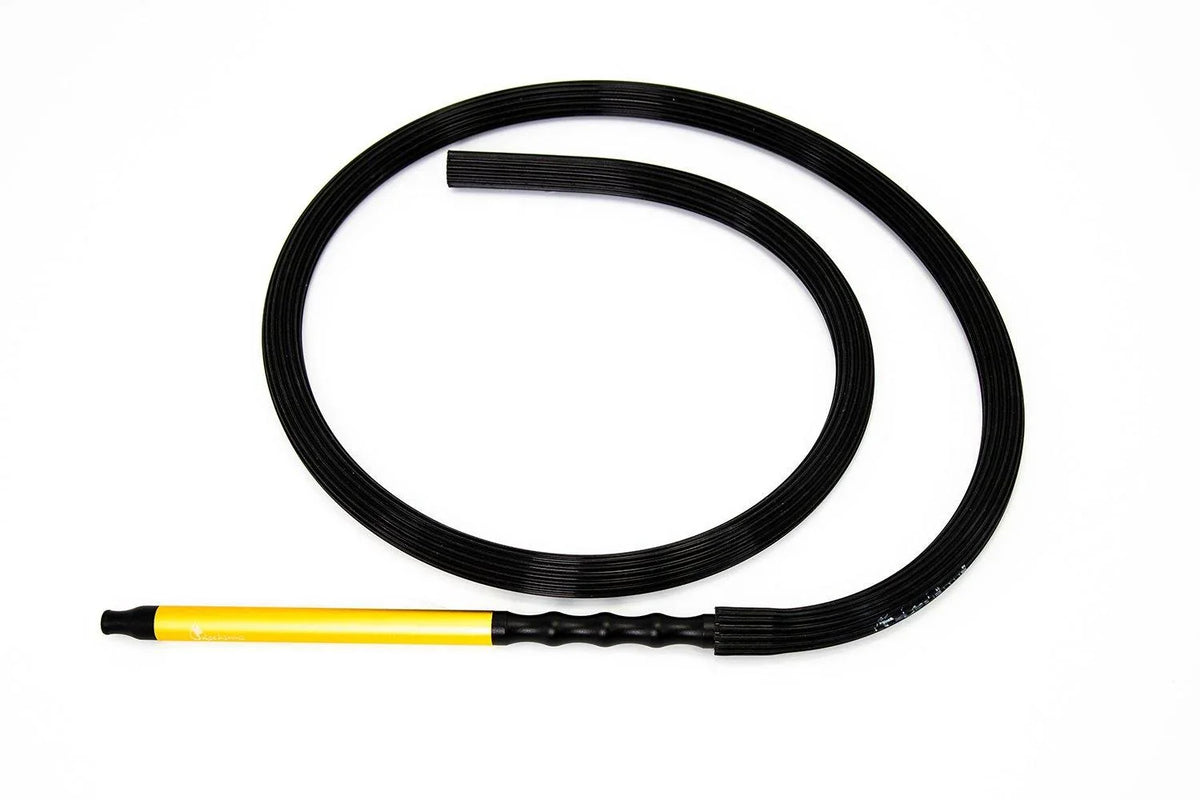 Dschinni Candyhose Black with Aluminium Ergo Black Gold Mouthpiece - shishagear - UK Shisha Hookah Black Friday