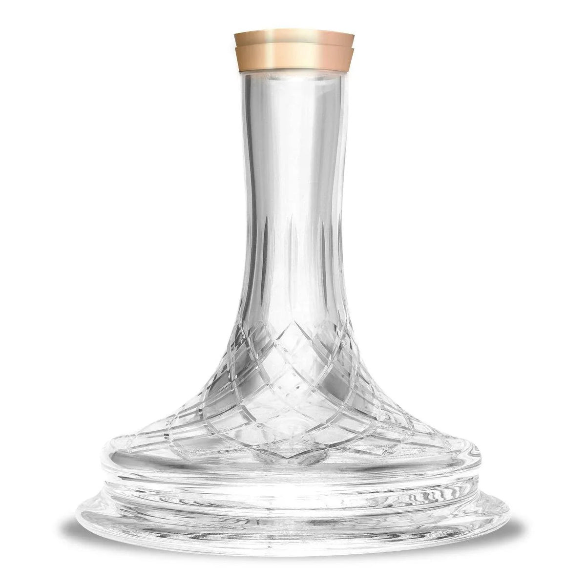 Union Fibonacci PVC Clear Bronze Carved Bohemian Czech Threaded Base - shishagear - UK