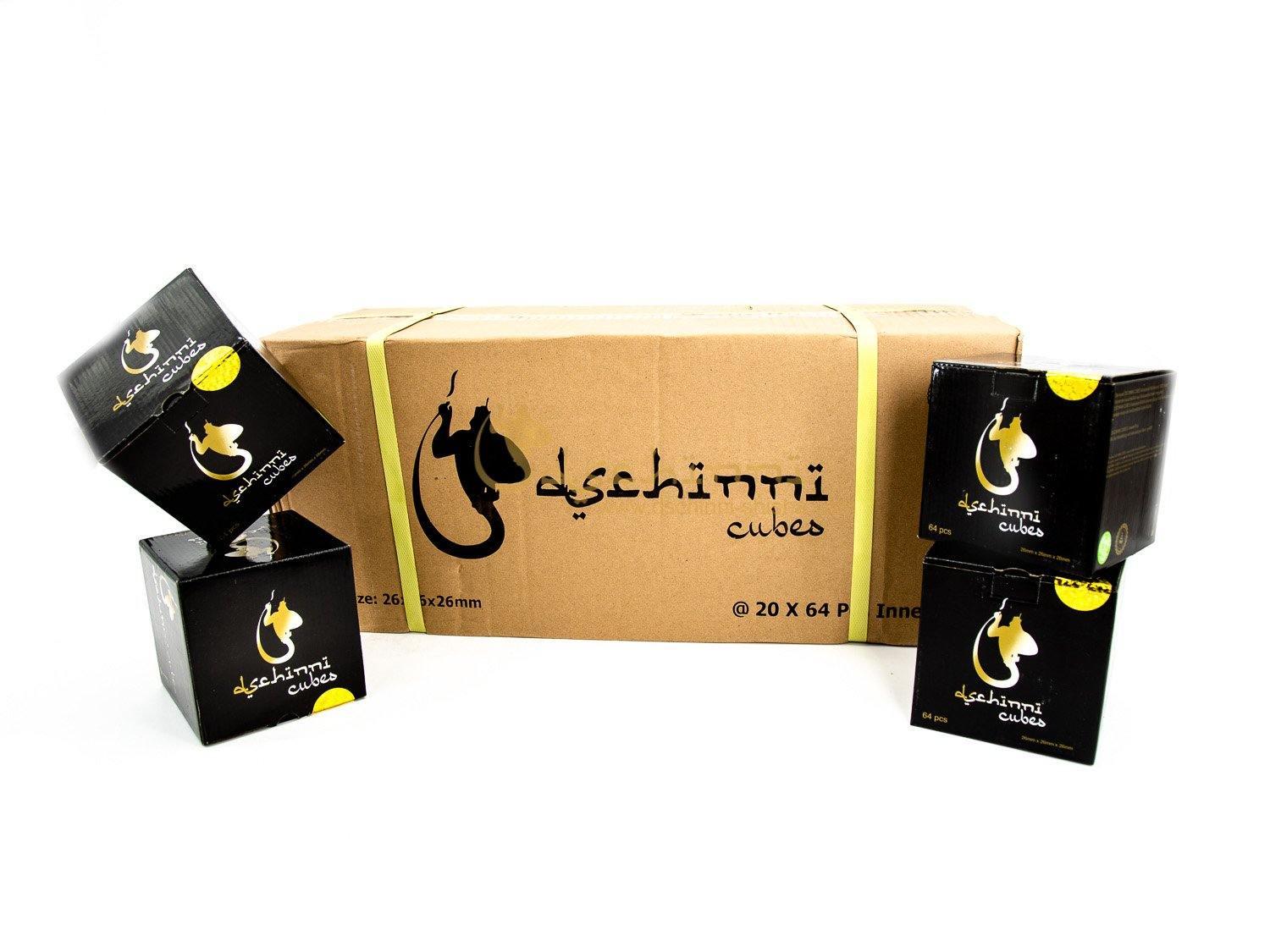 Dschinni Coconut Charcoal Cubes Box 20kg - shishagear - UK Shisha Hookah Black Friday