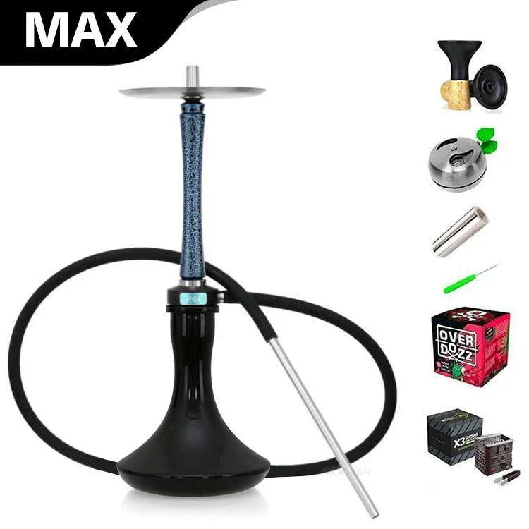 Ash Wood Hookah Haze Jungle Shisha Set - Blue - shishagear - UK