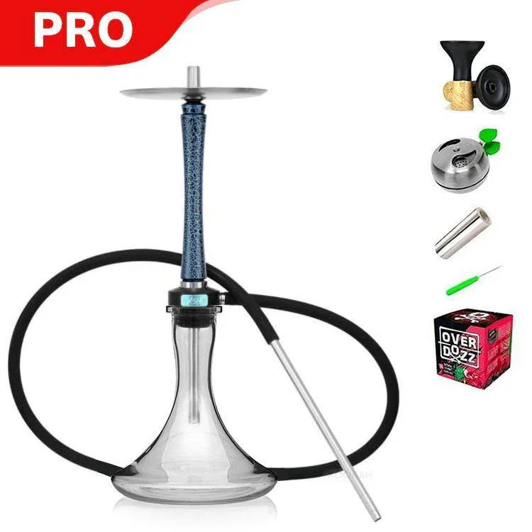 Ash Wood Hookah Haze Jungle Shisha Set - Blue - shishagear - UK