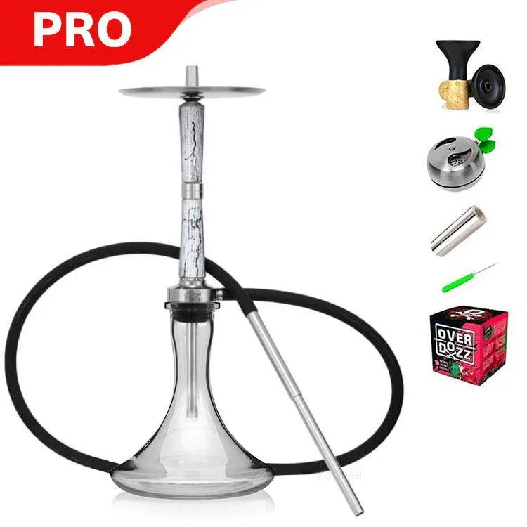 Ash Wood Hookah Electro Storm V2 Shisha Set - Snow White - shishagear - UK