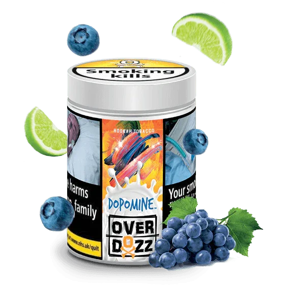 OverDozz Dopomine (Citrus, Grape & Blueberries) Flavour - shishagear - UK Shisha Hookah Black Friday