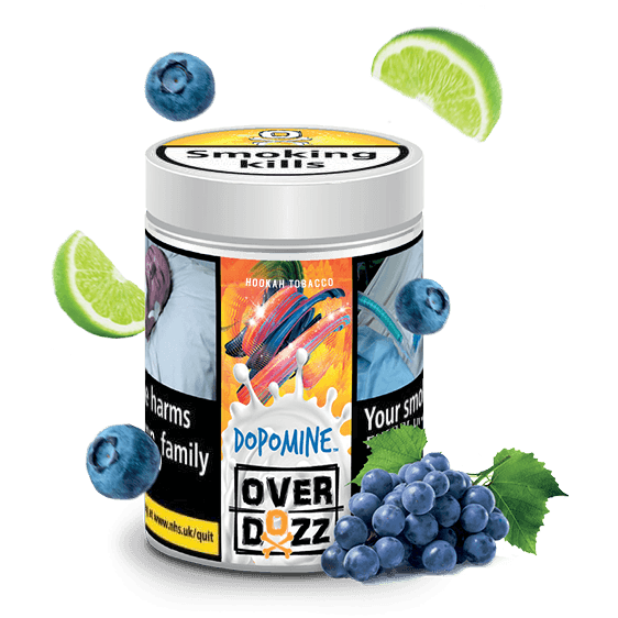 OverDozz Dopomine (Citrus, Grape & Blueberries) Flavour - shishagear - UK Shisha Hookah Black Friday
