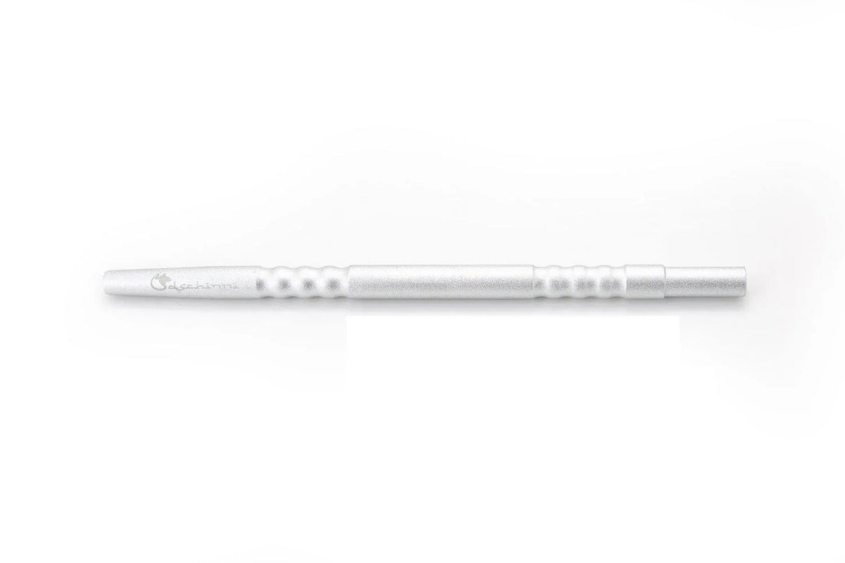 Dschinni Aluminium Straight Silver Mouthpiece - shishagear - UK