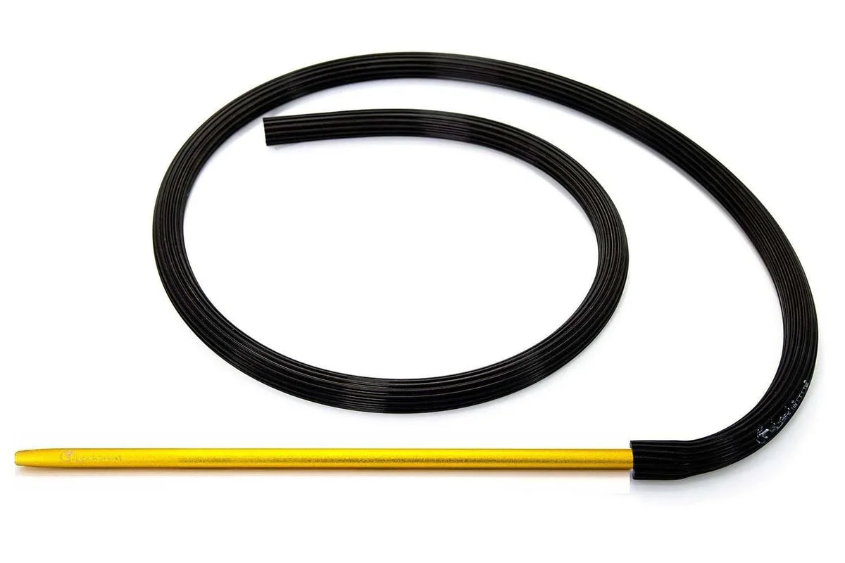 Dschinni Candyhose Black with Aluminium Gold Mouthpiece - shishagear - UK