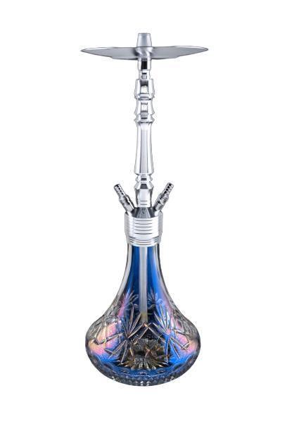 Dschinni Drip Crystal Flig Flag Silver Hookah - 4 Hose - shishagear - UK