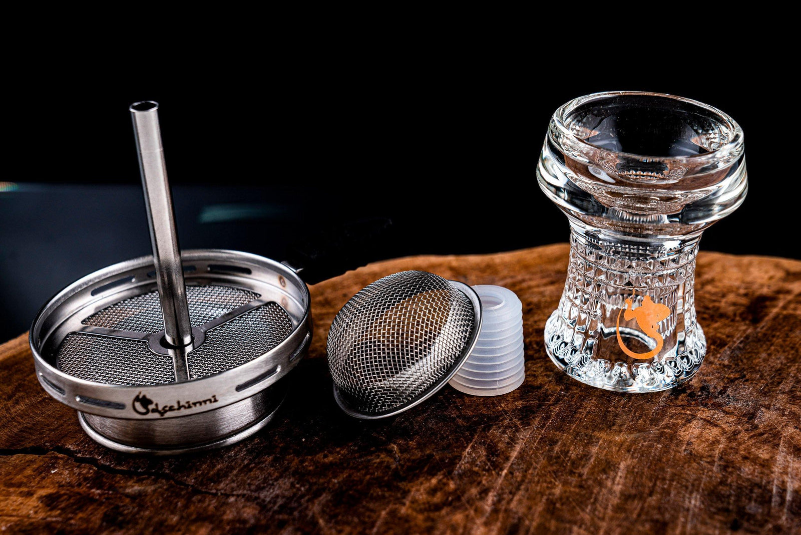 Dschinni Glassbowl Nero Air Grip Set (with Seflex) - shishagear - UK