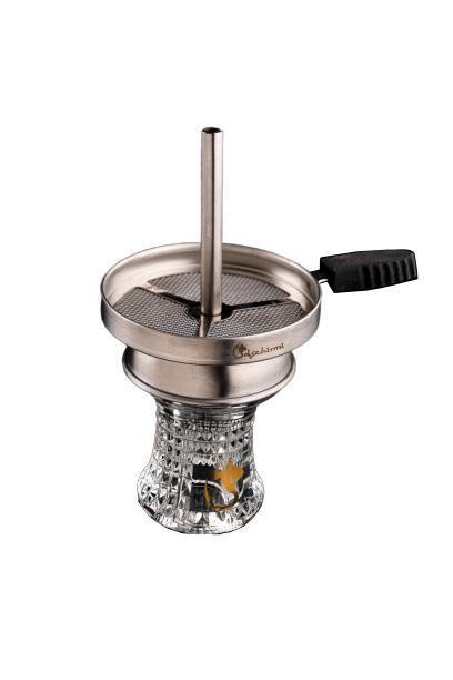 Dschinni Glassbowl Nero (with Seflex &amp; Chimney) - shishagear - UK