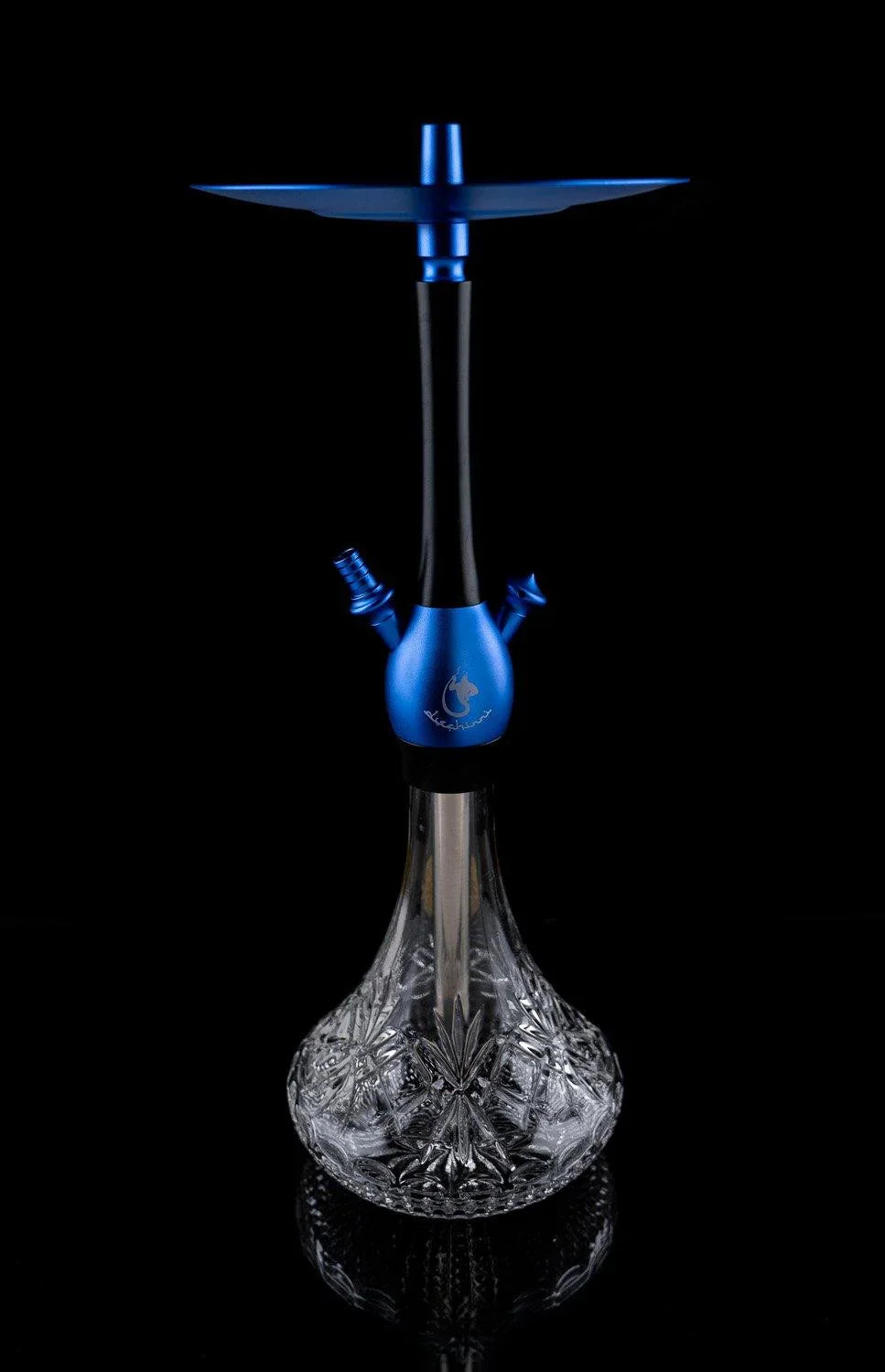 Dschinni Chucky Black Blue Crystal Hookah - shishagear - UK Shisha Hookah Black Friday