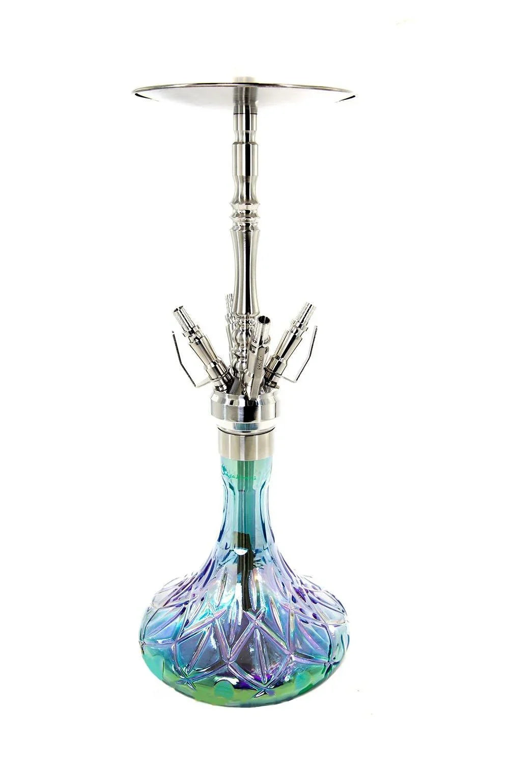 Dschinni Mio Venom Chrome Hookah + Hose Adapter + Hose Holder - shishagear - UK Shisha Hookah Black Friday