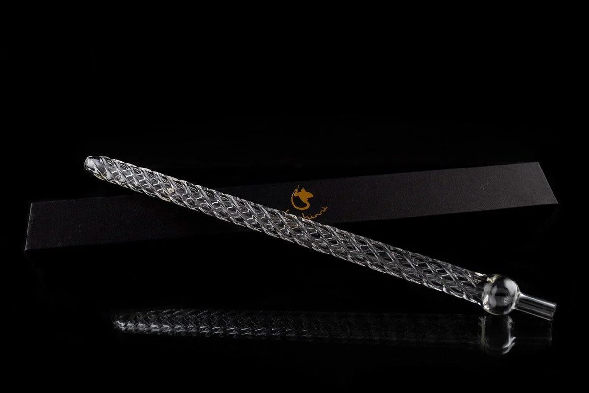 Dschinni Straight Regular Spiral Clear Mouthpiece - shishagear - UK