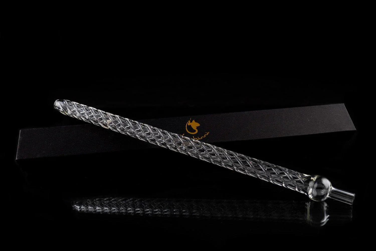 Dschinni Straight Regular Spiral Clear Mouthpiece - shishagear - UK