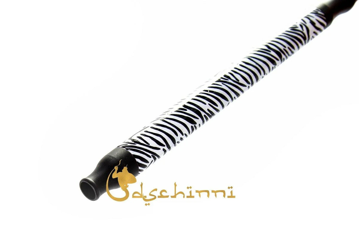 Dschinni Aluminium Ergo Black and White Mouthpiece - shishagear - UK