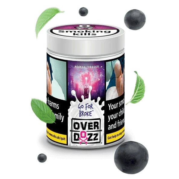 OverDozz Go For Broke (Grape & Mint) Flavour - shishagear - UK Shisha Hookah Black Friday