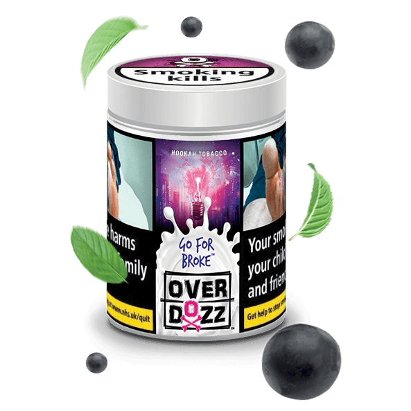 OverDozz Go For Broke (Grape & Mint) Flavour - shishagear - UK Shisha Hookah Black Friday
