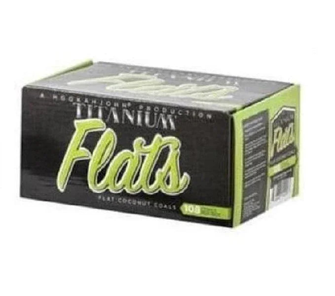 HJ Titanium Coconut Charcoal Flats 1kg - shishagear - UK Shisha Hookah Black Friday