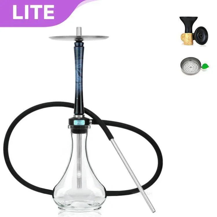 Ash Wood Hookah Haze Mist Shisha Set - Blue - shishagear - UK