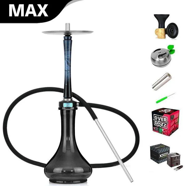 Ash Wood Hookah Haze Mist Shisha Set - Blue - shishagear - UK