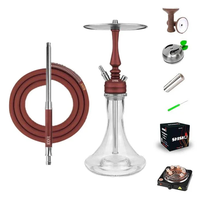 Hoob Mars Mini Hookah - Wine Red