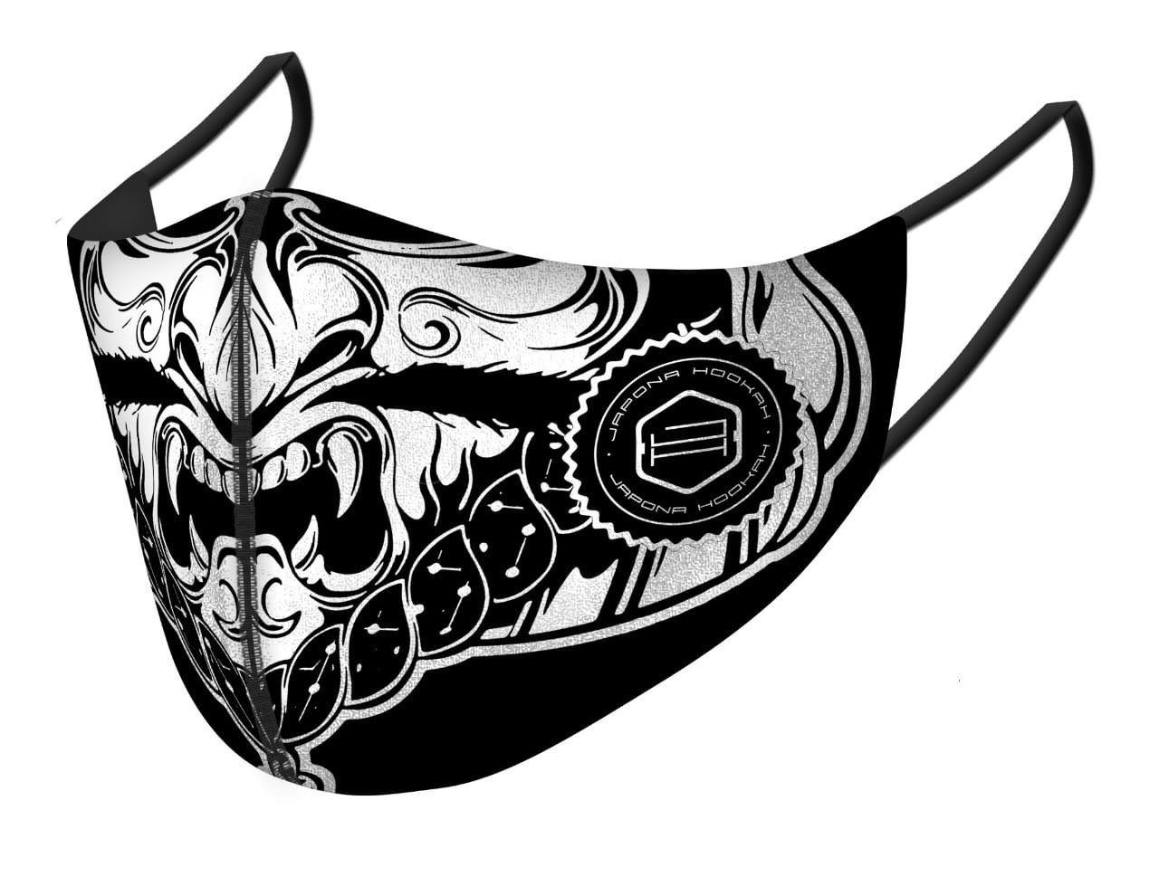 Japona Hookah Face Mask - Samurai B&W - shishagear - UK