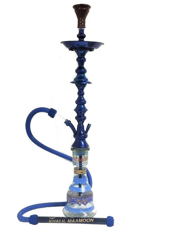 Khalil Mamoon 28&quot; Inch Shareef Hookah Set - Blue - shishagear - UK Shisha Hookah Black Friday