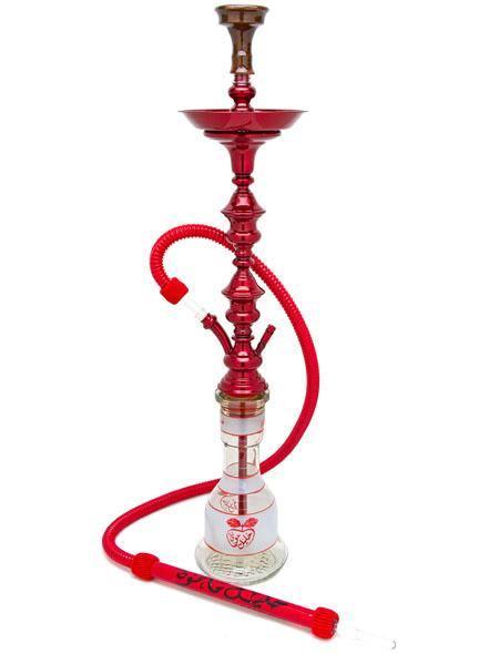 Khalil Mamoon 28&quot; Inch Shareef Hookah Set - Red - shishagear - UK Shisha Hookah Black Friday