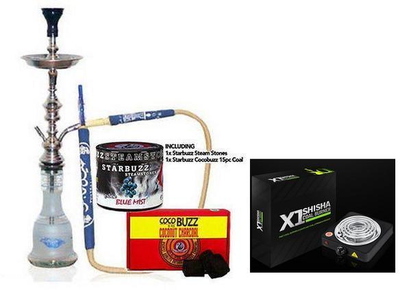 Khalil Mamoon Cafe 28" Starter Kit with X1 Coal Burner - shishagear - UK Shisha Hookah Black Friday