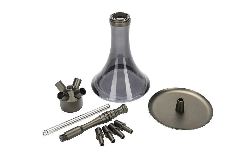 MOE&#39;S WANTED M2 Aluminium Anthracite Matt Hookah Set - shishagear - UK