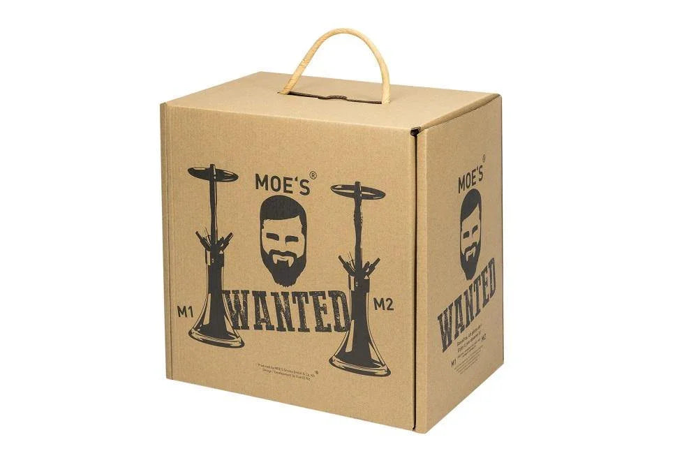 MOE&#39;S WANTED M2 Aluminium Gold MattHookah Set - shishagear - UK