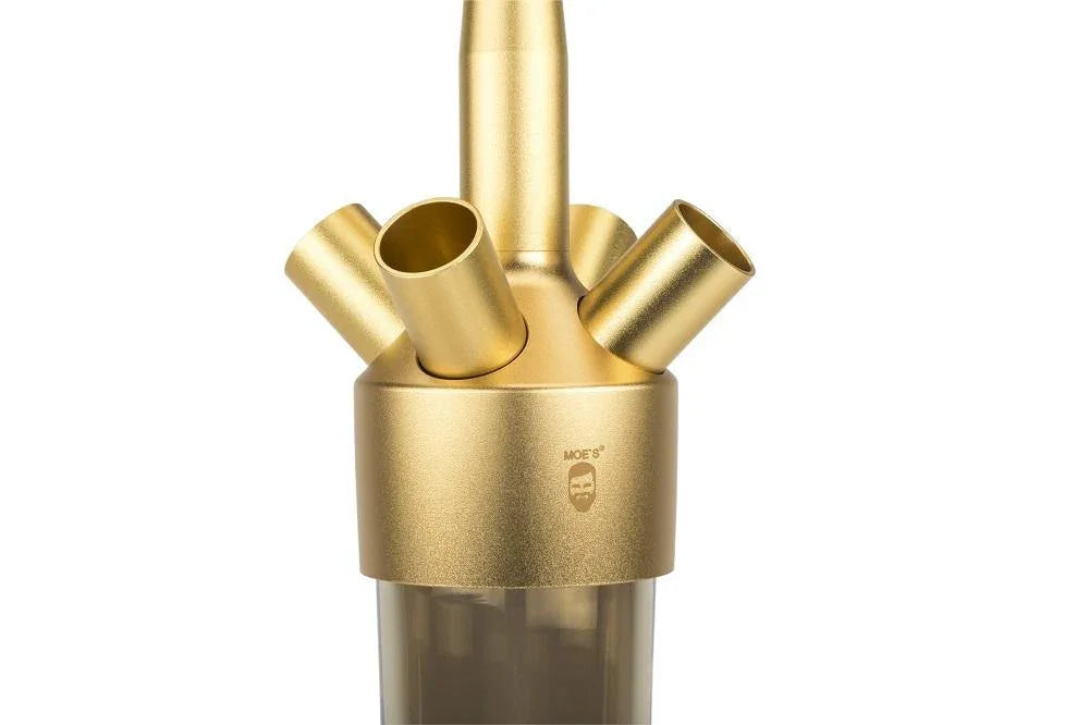 MOE&#39;S WANTED M1 Aluminium Gold Matt Hookah Set - shishagear - UK