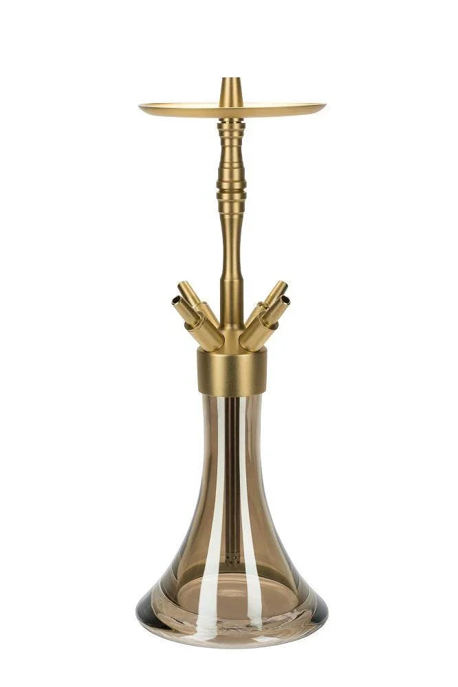 MOE&#39;S WANTED M2 Aluminium Gold MattHookah Set - shishagear - UK