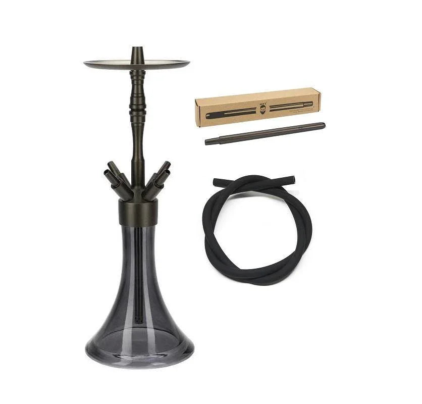 MOE&#39;S WANTED M2 Aluminium Anthracite Matt Hookah Set - shishagear - UK