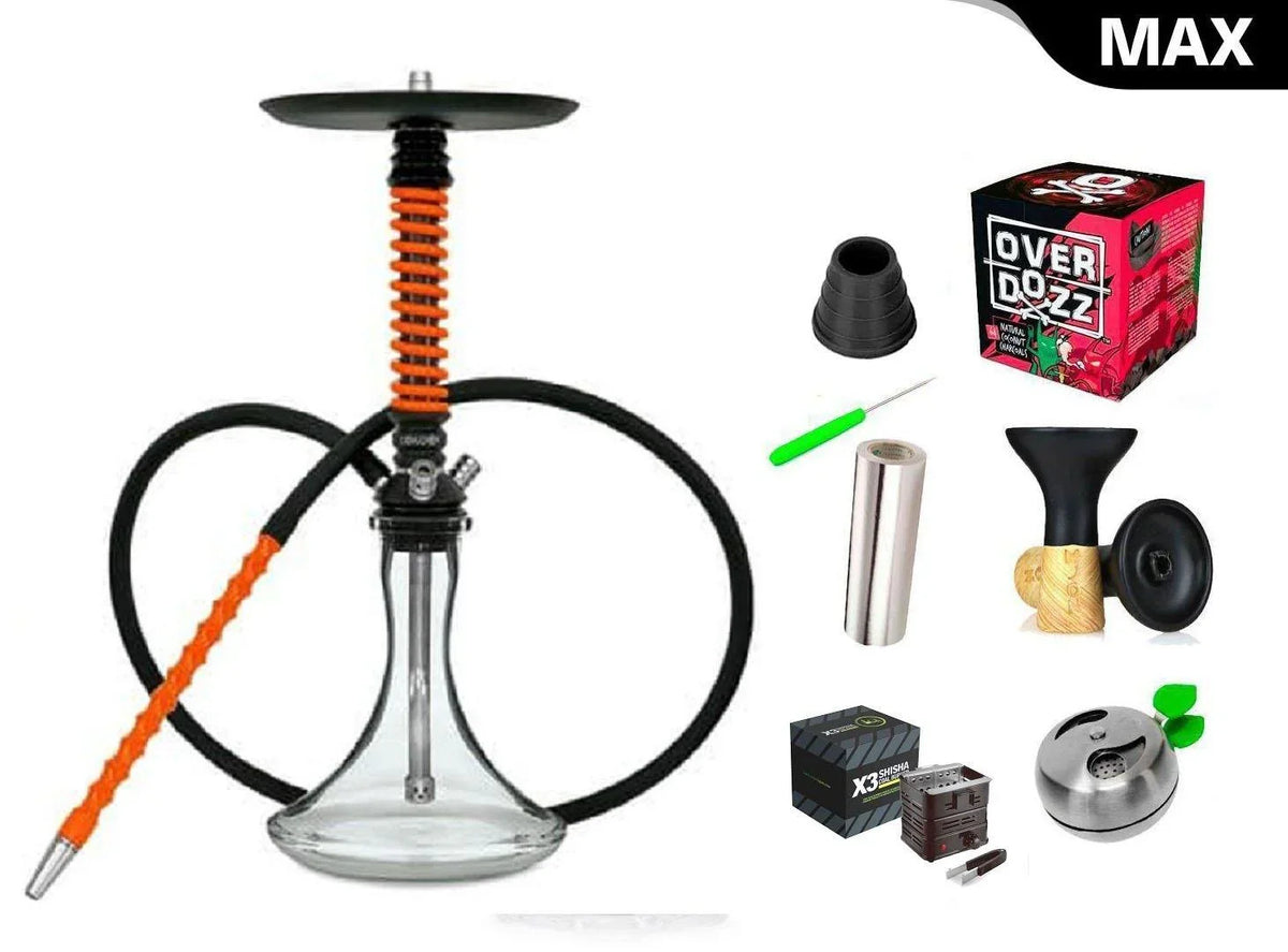 Mamay Customs Coilover Mini Black Orange Shisha - shishagear - UK