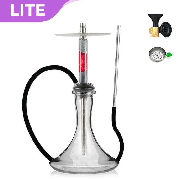 Marowood Stick Hookah With Base Set - Red Resin Stabwood - shishagear - UK Shisha Hookah Black Friday