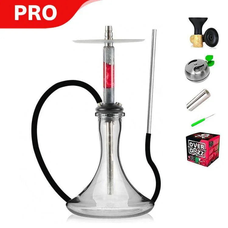 Marowood Stick Hookah With Base Set - Red Resin Stabwood - shishagear - UK Shisha Hookah Black Friday