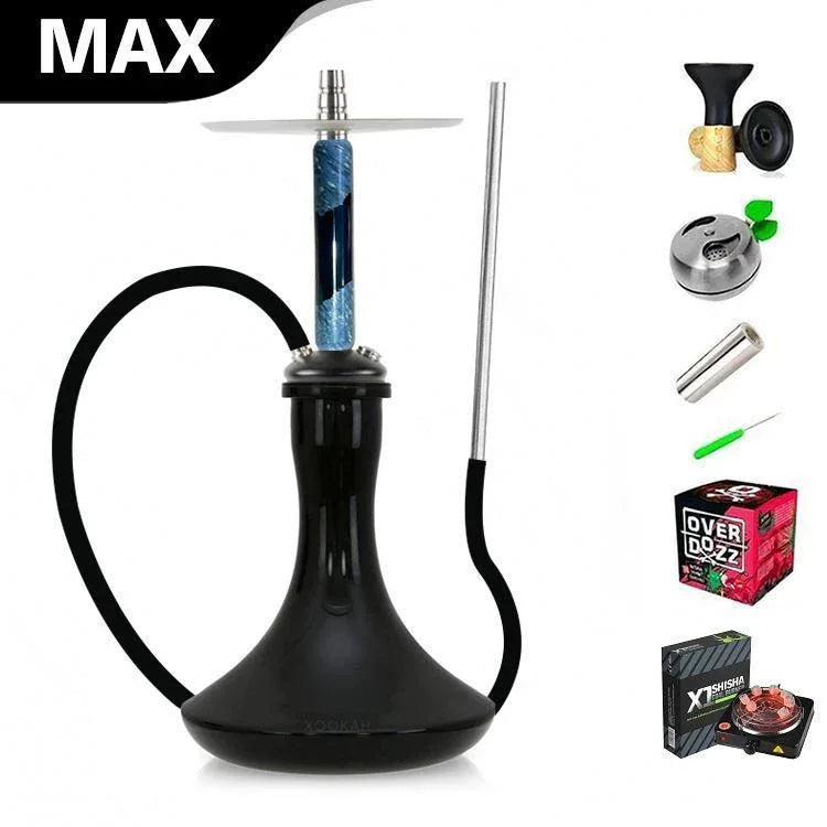 Marowood Stick Hookah With Base Set - Black Resin Stabwood - shishagear - UK Shisha Hookah Black Friday