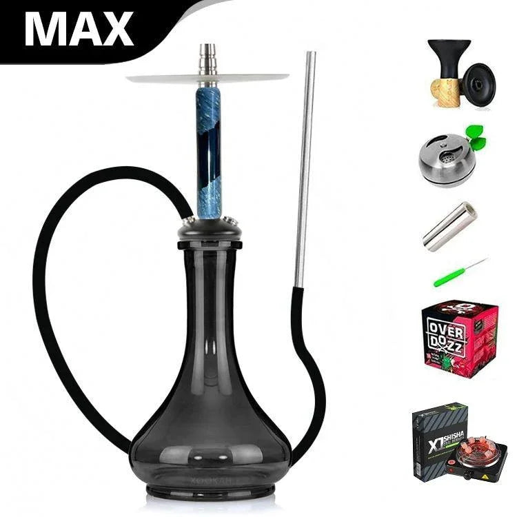 Marowood Stick Hookah With Base Set - Black Resin Stabwood - shishagear - UK Shisha Hookah Black Friday