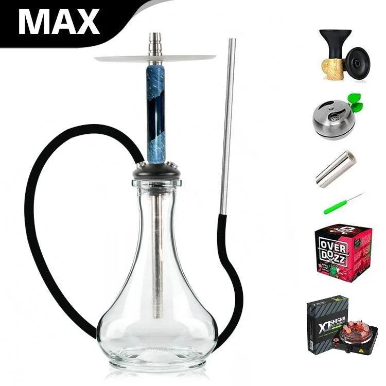 Marowood Stick Hookah With Base Set - Black Resin Stabwood - shishagear - UK Shisha Hookah Black Friday